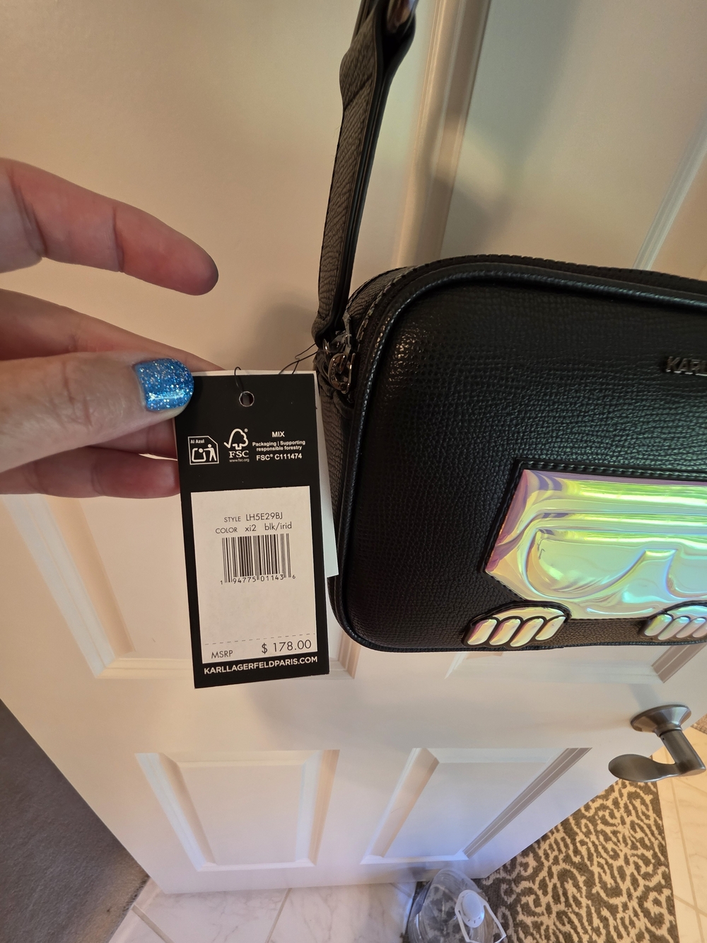 Karl Lagerfeld NWT Maybelle Black Camera Bag Retail$178 - Picture 5 of 5
